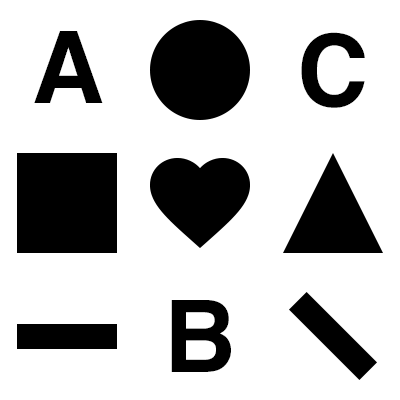 image with shapes and letters